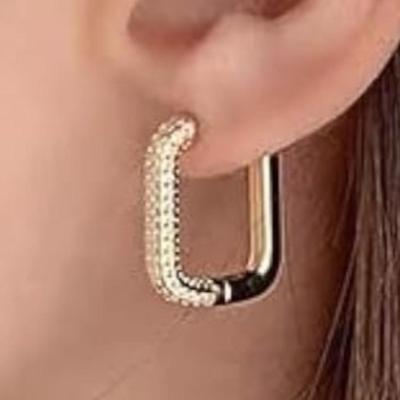 Gold Overlay 925 Sterling Silver Women's Earrings -15mm, Small Women's Silver Ring Earrings, Hypoallergenic And Lightweight