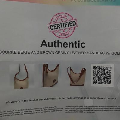 Dooney & Bourke Asian Brown grainy leather handbag certified