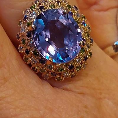 Beautiful Lab Grown Sapphire Ring