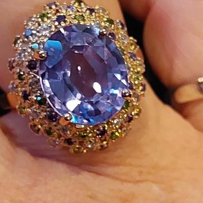Beautiful Lab Grown Sapphire Ring