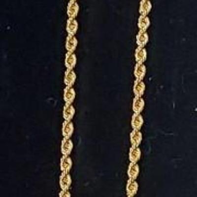 14kt Gold Filled Rope Necklace