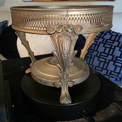 Vintage Brass Chafing Dish Warmer Stand — Old-World Elegance Meets Functional Artistry