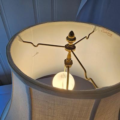 Brass Tabletop Lamp & Shade (LR-JS)
