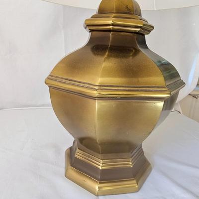 Brass Tabletop Lamp & Shade (LR-JS)