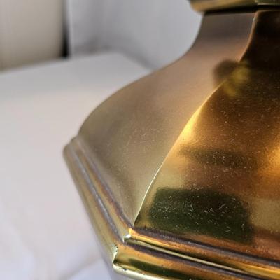 Brass Tabletop Lamp & Shade (LR-JS)