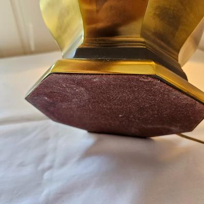 Brass Tabletop Lamp & Shade (LR-JS)