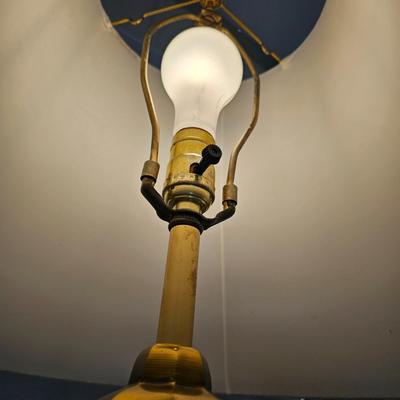 Brass Tabletop Lamp & Shade (LR-JS)