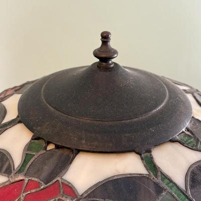 Rose Motif Stained Glass Table Lamp (EC-SF)