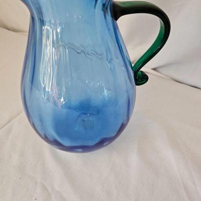 Hand Blown Blenko Glass Pitcher (LR-JS)