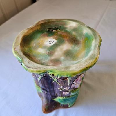 George Jones Majolica Chestnut Tree Pitcher (LR-JS)