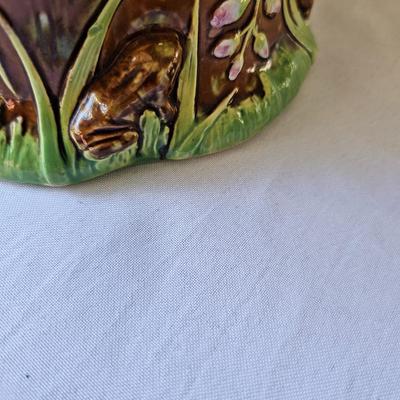 George Jones Majolica Chestnut Tree Pitcher (LR-JS)