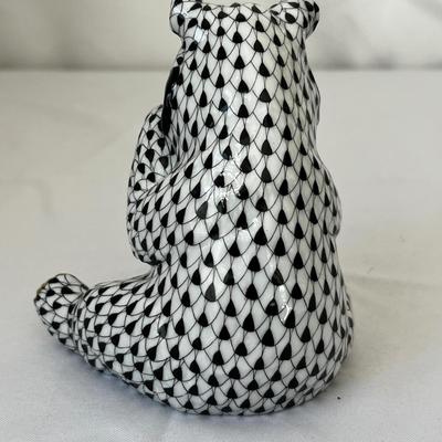 Herend Hand Painted Porcelain Panda Bear Figurine (LR-RG)