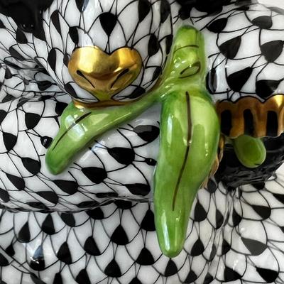 Herend Hand Painted Porcelain Panda Bear Figurine (LR-RG)