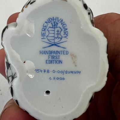 First Edition Herend Hand Painted Porcelain Koala Mother & Baby Figurine (LR-RG)