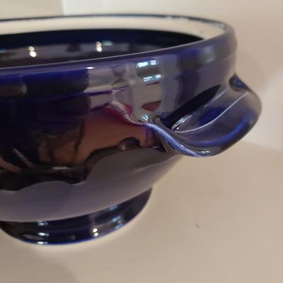 Cobalt Blue Soup Bowl/Ladle and Sunflower Platter (KN-KD)