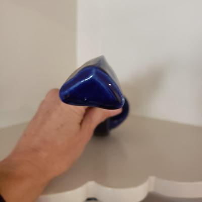 Cobalt Blue Soup Bowl/Ladle and Sunflower Platter (KN-KD)