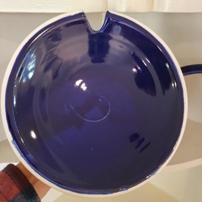 Cobalt Blue Soup Bowl/Ladle and Sunflower Platter (KN-KD)