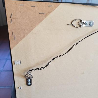 Black Framed Beveled Wall Mirror (KN-KD)