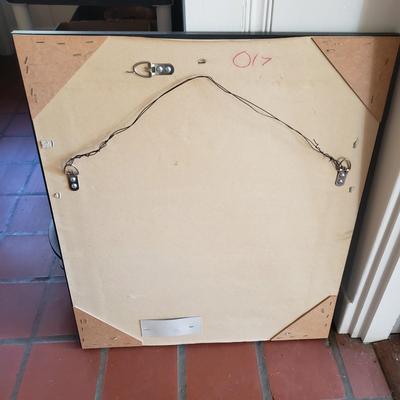 Black Framed Beveled Wall Mirror (KN-KD)