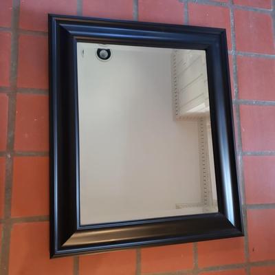 Black Framed Beveled Wall Mirror (KN-KD)