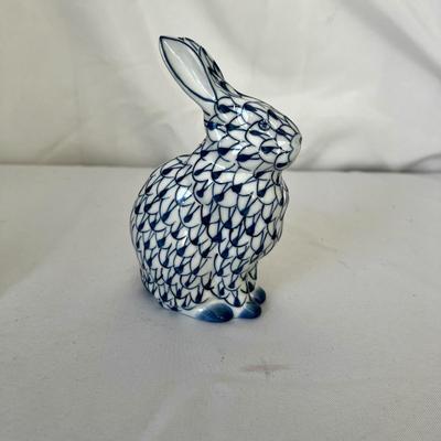 Hand Painted Porcelain Bunny & Fish Andrea By Sadek (LR-RG)