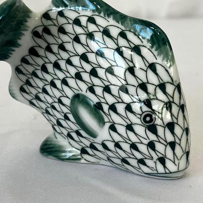 Hand Painted Porcelain Bunny & Fish Andrea By Sadek (LR-RG)