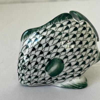 Hand Painted Porcelain Bunny & Fish Andrea By Sadek (LR-RG)