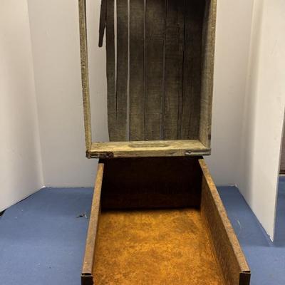 Vintage Rusty Sluice Box and Vintage 7-up Crate