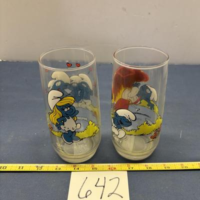 Vintage Smurf Collector Glasses