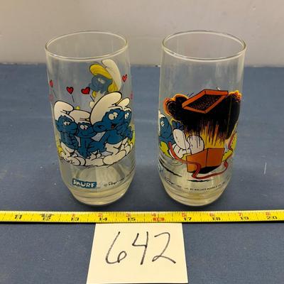 Vintage Smurf Collector Glasses