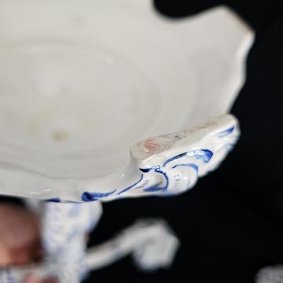 German Porcelain 'Blue Onion' Pattern Candelabras (LR-JS)