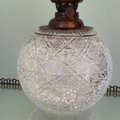 Cut Glass Hurricane Lamp (LR-SF)