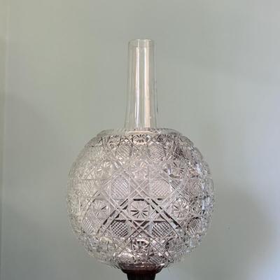 Cut Glass Hurricane Lamp (LR-SF)