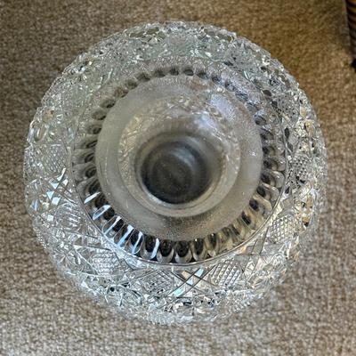 Cut Glass Hurricane Lamp (LR-SF)