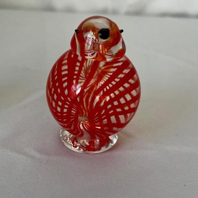 Pair of Art Glass Bird Figurines (LR-RG)