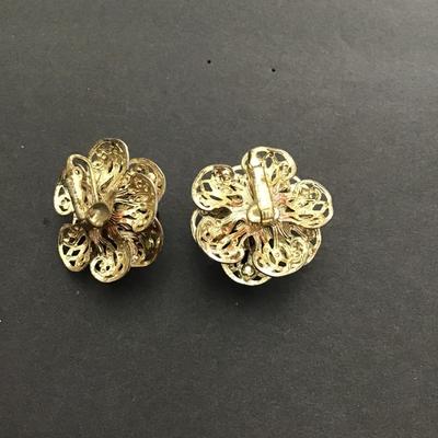 Sale Photo Thumbnail #146: Vintage Sarah Coventry clip on earrings with AB rhinestones. Please see attached photos.