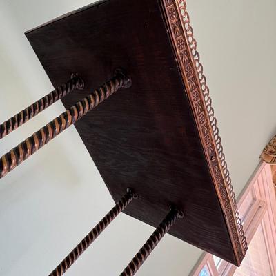 Ornate Metal & Glass Plant Stand (LR-SF)