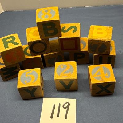 Vintage Wooden Block Lot