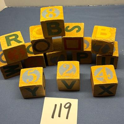 Vintage Wooden Block Lot