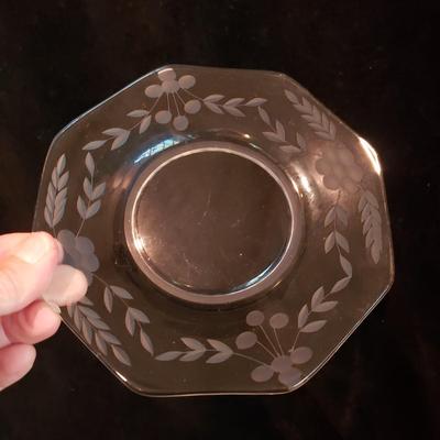 Rock Sharpe Styled Etched Champagne Glasses and Plates (KN-KD)