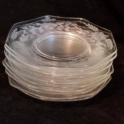 Rock Sharpe Styled Etched Champagne Glasses and Plates (KN-KD)