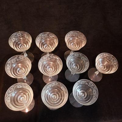 Rock Sharpe Styled Etched Champagne Glasses and Plates (KN-KD)