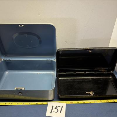 Vintage Metal Boxes with Keys