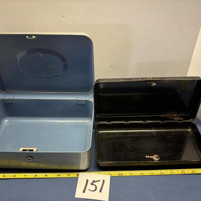 Vintage Metal Boxes with Keys