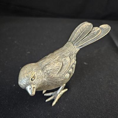 Pair of Brass Song Bird Statuettes (LR-JS)