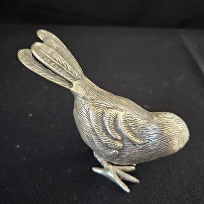 Pair of Brass Song Bird Statuettes (LR-JS)