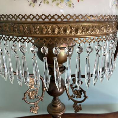 Vintage Duplex Parlor Oil Lamp (LR-SF)