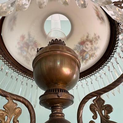 Vintage Duplex Parlor Oil Lamp (LR-SF)