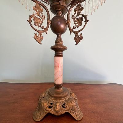 Vintage Duplex Parlor Oil Lamp (LR-SF)