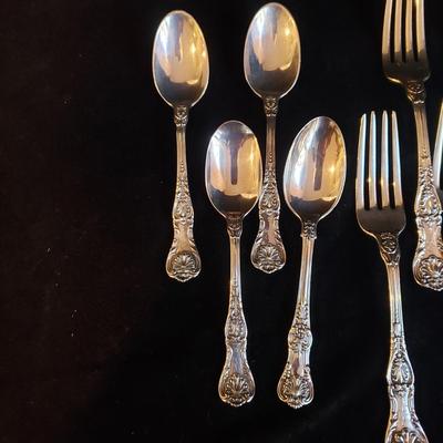 Gorham ‘King George’ Sterling Silver Spoons & Forks (KN-KD)